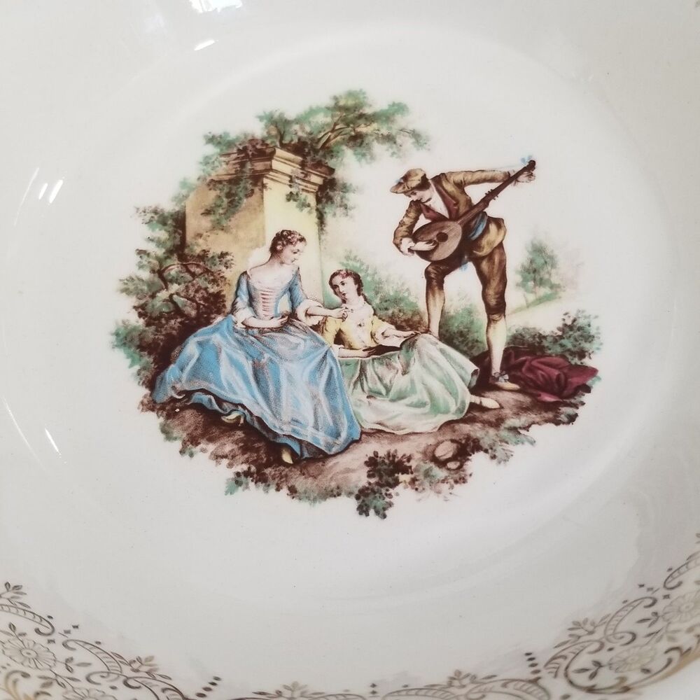vintage American Limoges Triumph China d'Or china covered serving bowl 22k trim - Picture 7 of 11